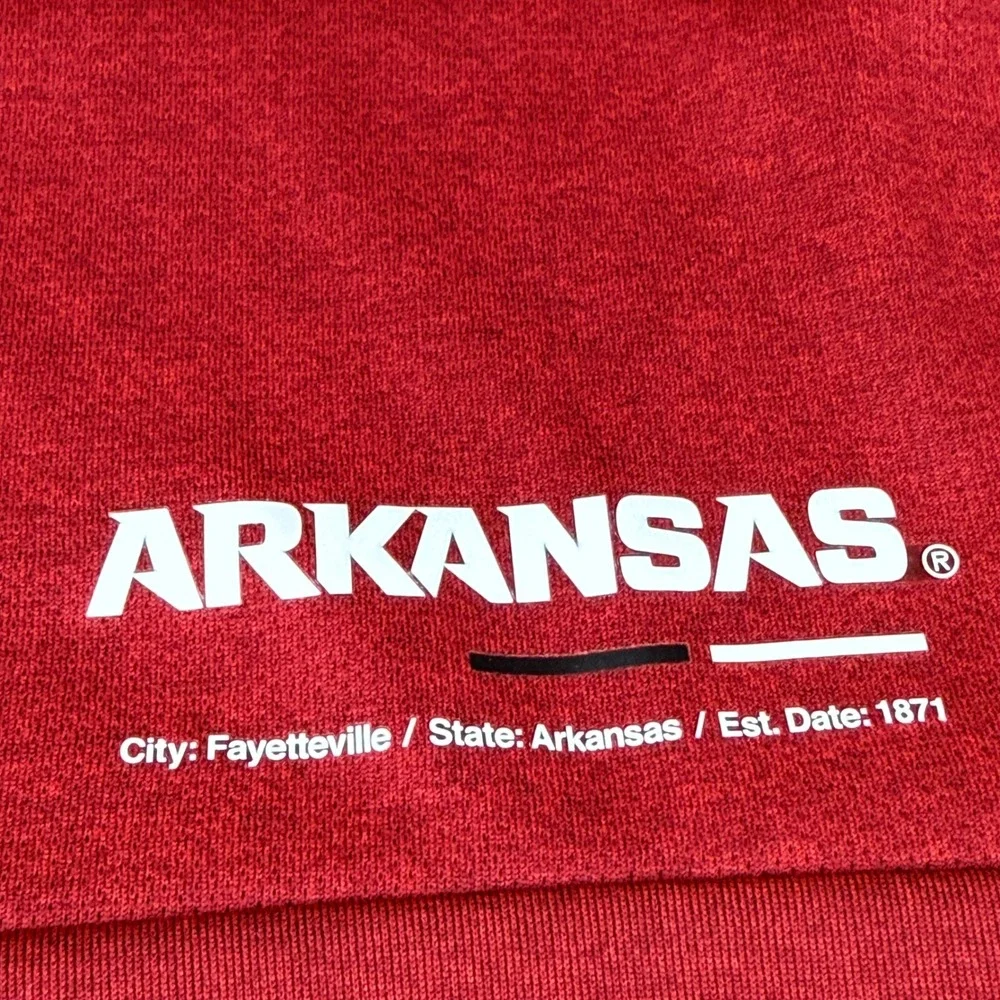 Nike Arkansas Razorbacks Dri-FIT On-Field Shirt Mens XL Red V-Neck Training Top